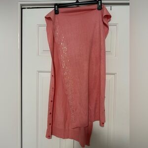 Elegant Pink Shawl with Sequin Detail